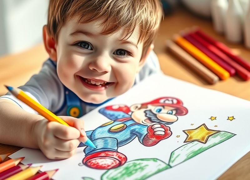 coloriages à imprimer de super Mario