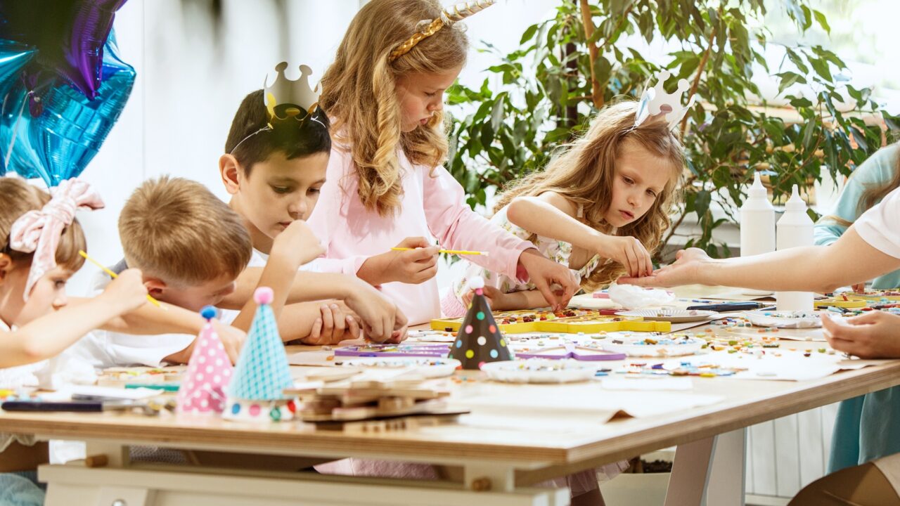 mosaic puzzle art for kids, children's creative game.