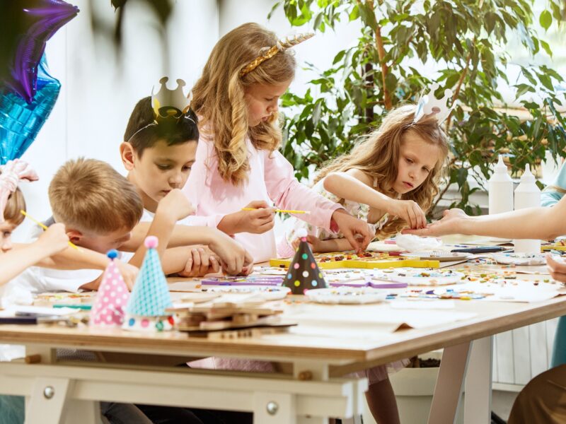 mosaic puzzle art for kids, children's creative game.