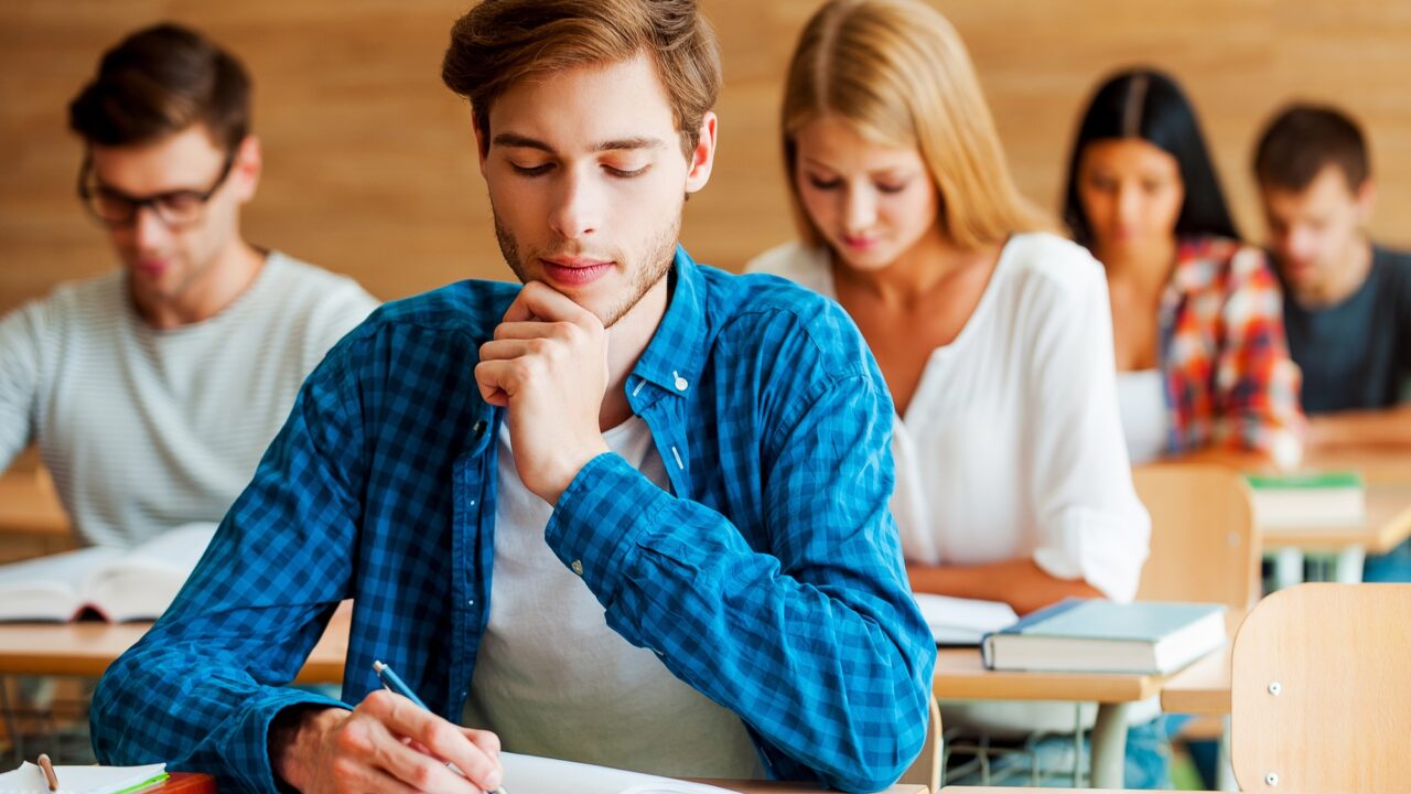 Focused on exam.