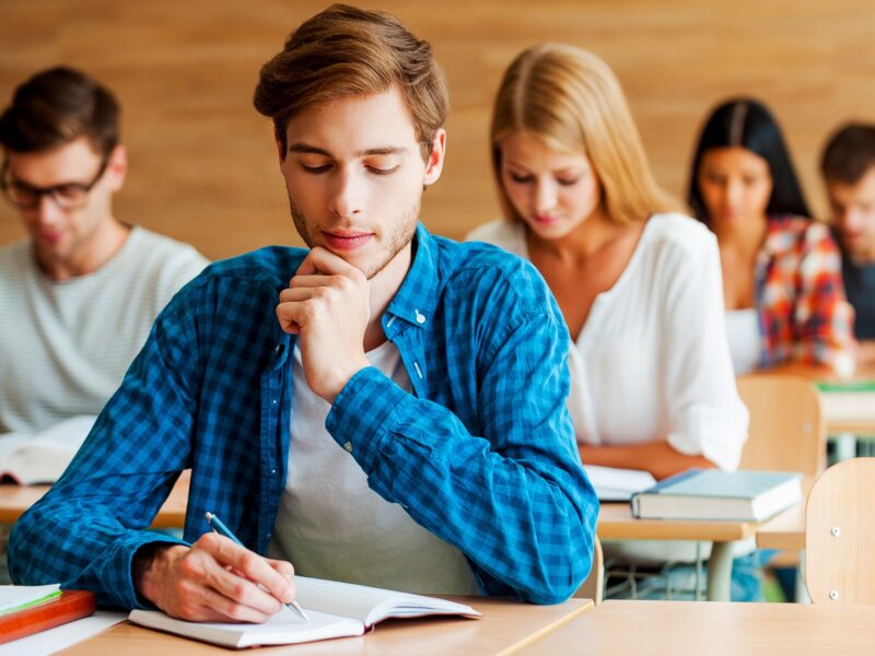 Focused on exam.
