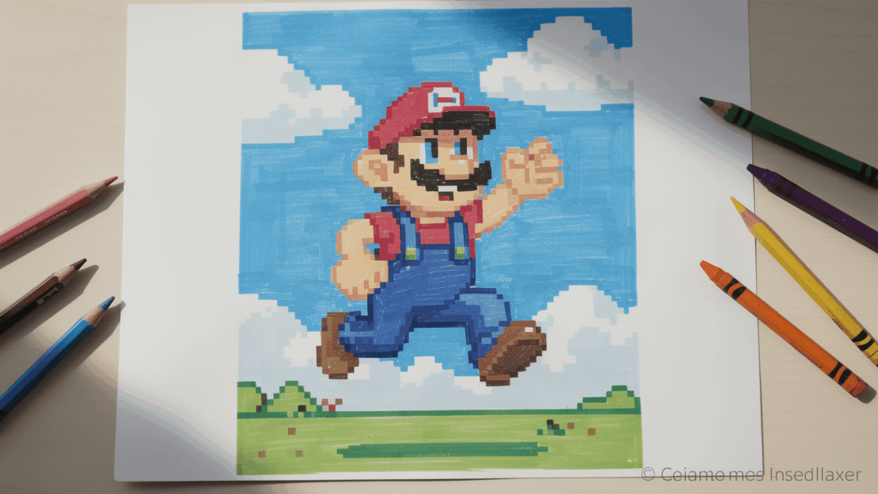 Pixel art Mario