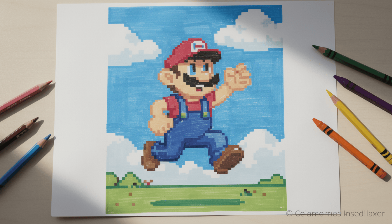 Pixel art Mario