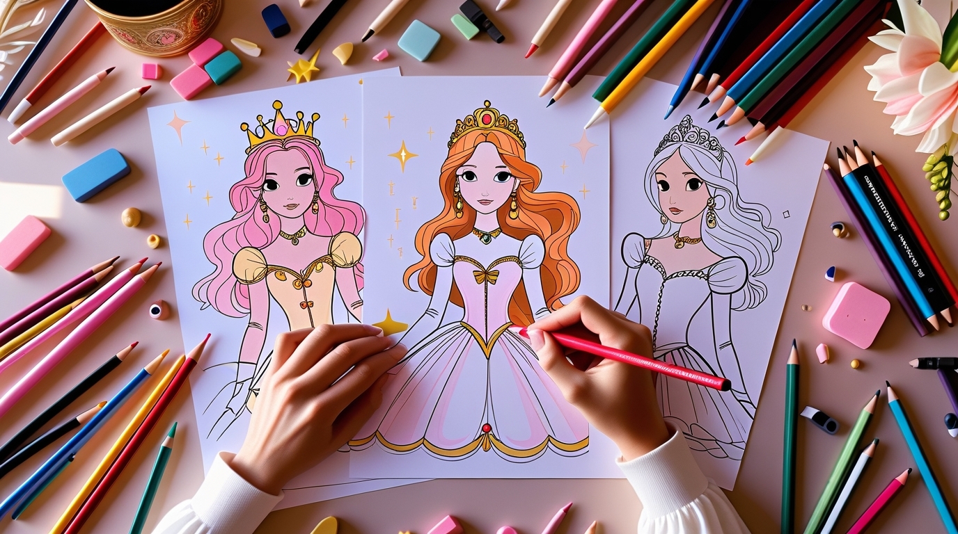 coloriage princesse