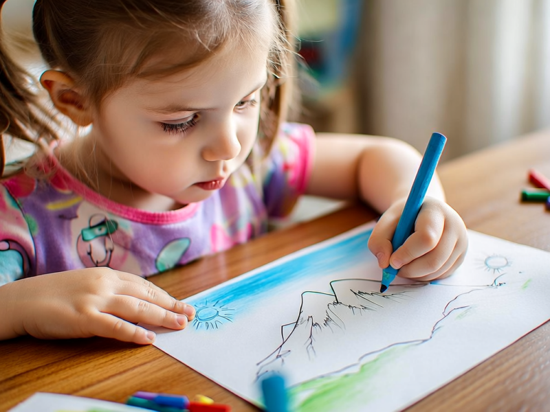 L&rsquo;impact du coloriage sur la montagne sur la concentration des enfants