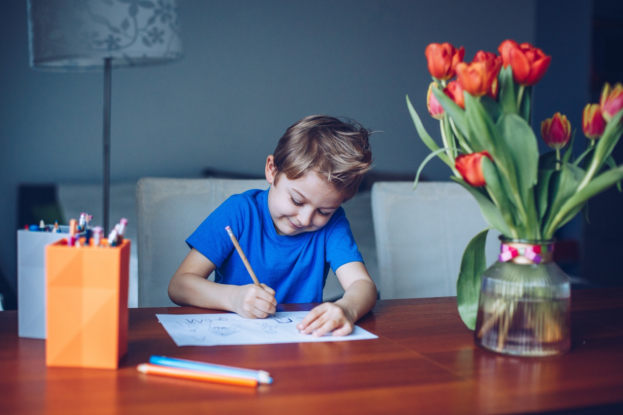 cute drawing boy