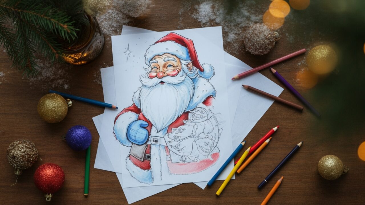 dessin du père Noël