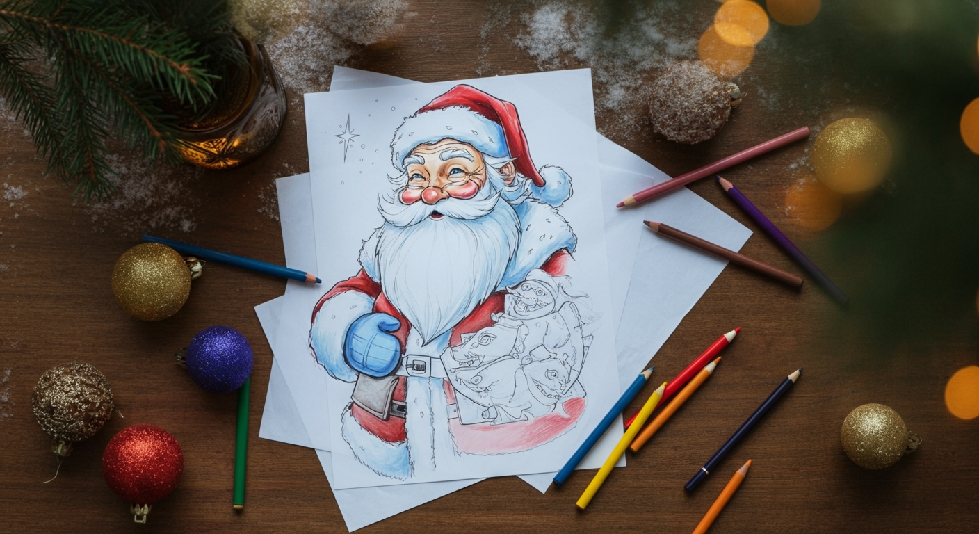 dessin du père Noël