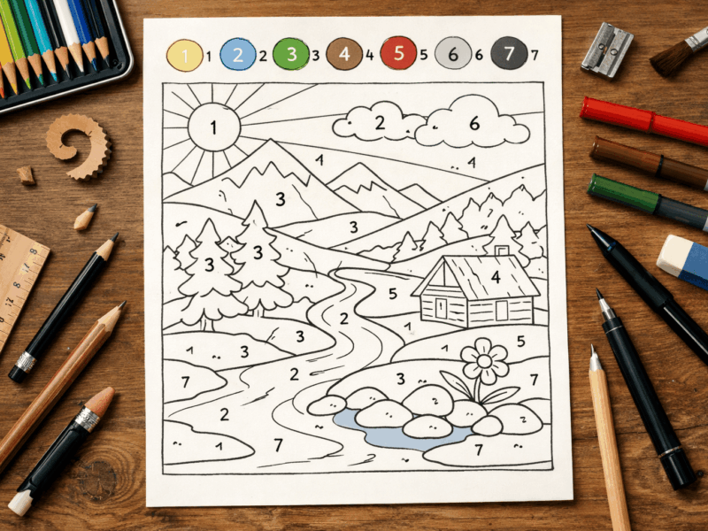 fichiers de coloriage numéroté