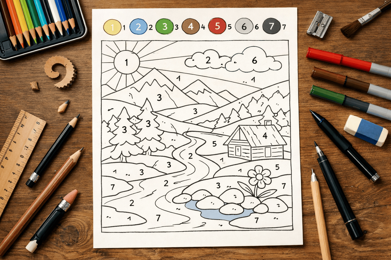 fichiers de coloriage numéroté