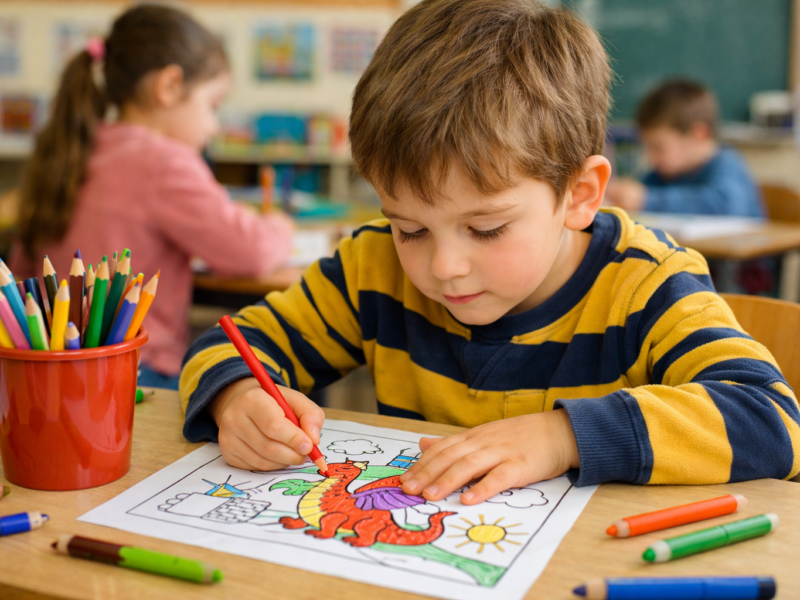 Le coloriage à l&rsquo;école : un moyen de relaxation pour les élèves