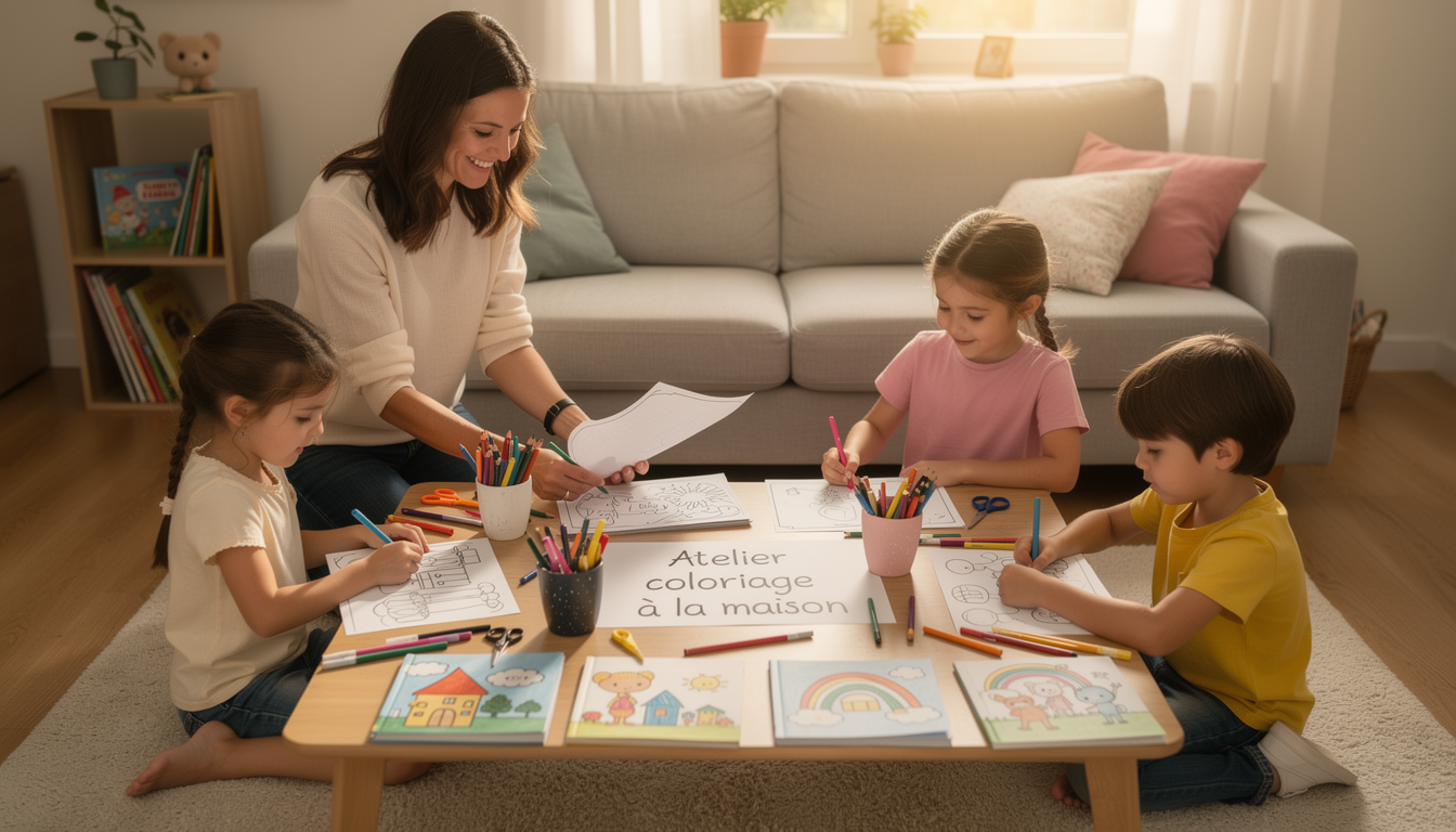 organiseer activité de coloriage