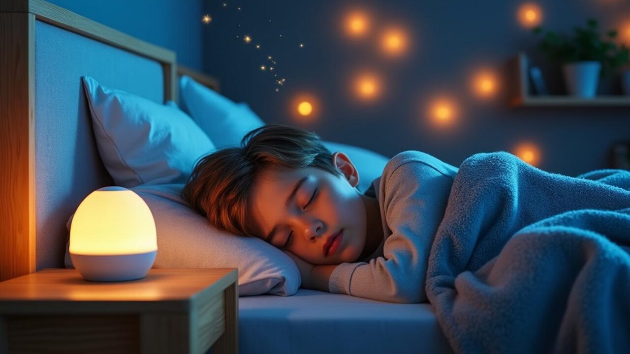 découvrez les avantages de la veilleuse duux avec projecteur, conçue pour apaiser les nuits agitées de votre enfant. ses lumières douces et ses projections relaxantes créent une ambiance rassurante, favorisant un sommeil tranquille. idéale pour les tout-petits, cette veilleuse est un indispensable pour des nuits sereines.