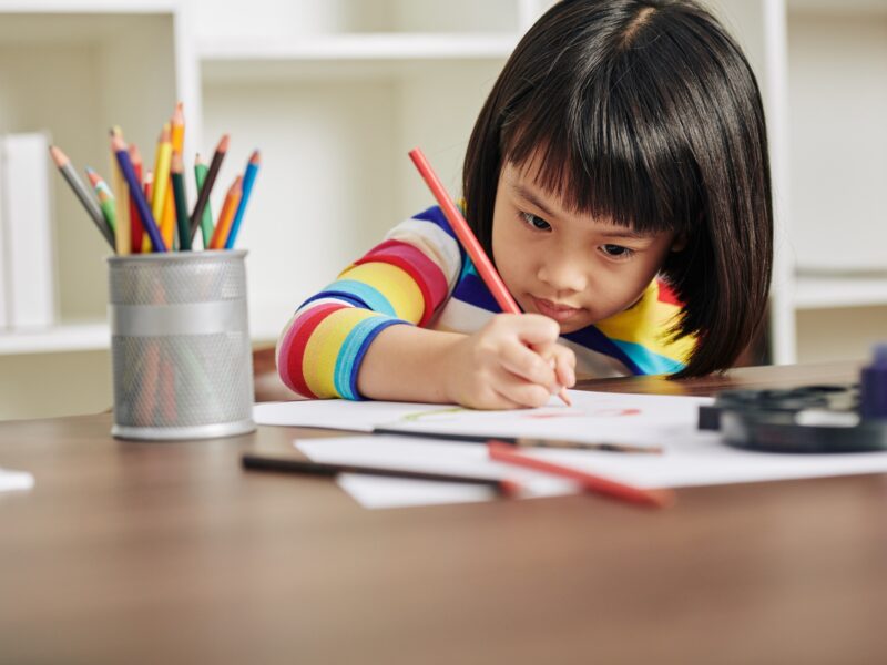 Drawing little girl