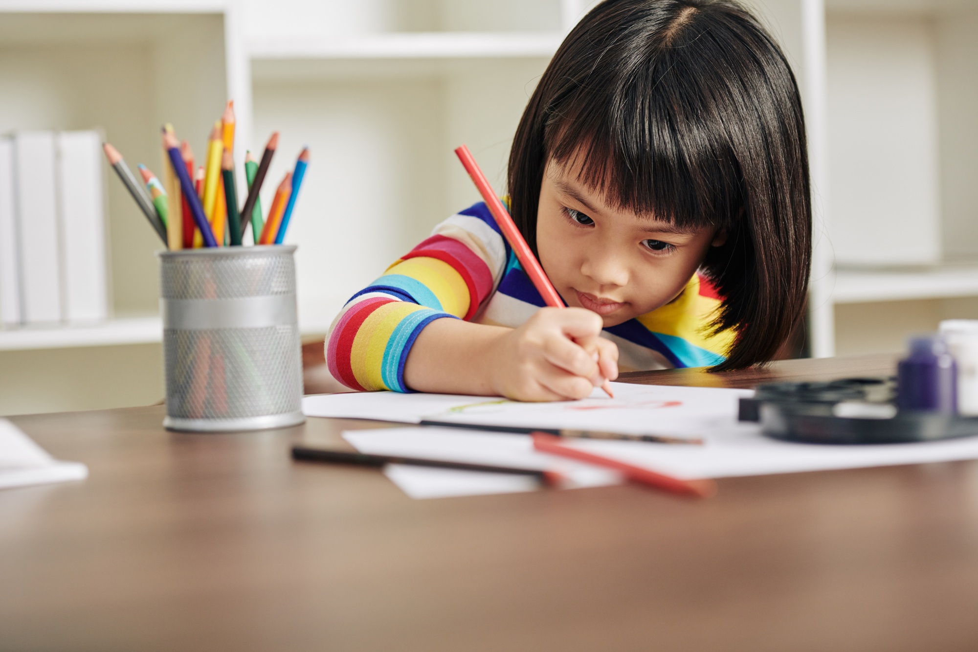 Drawing little girl