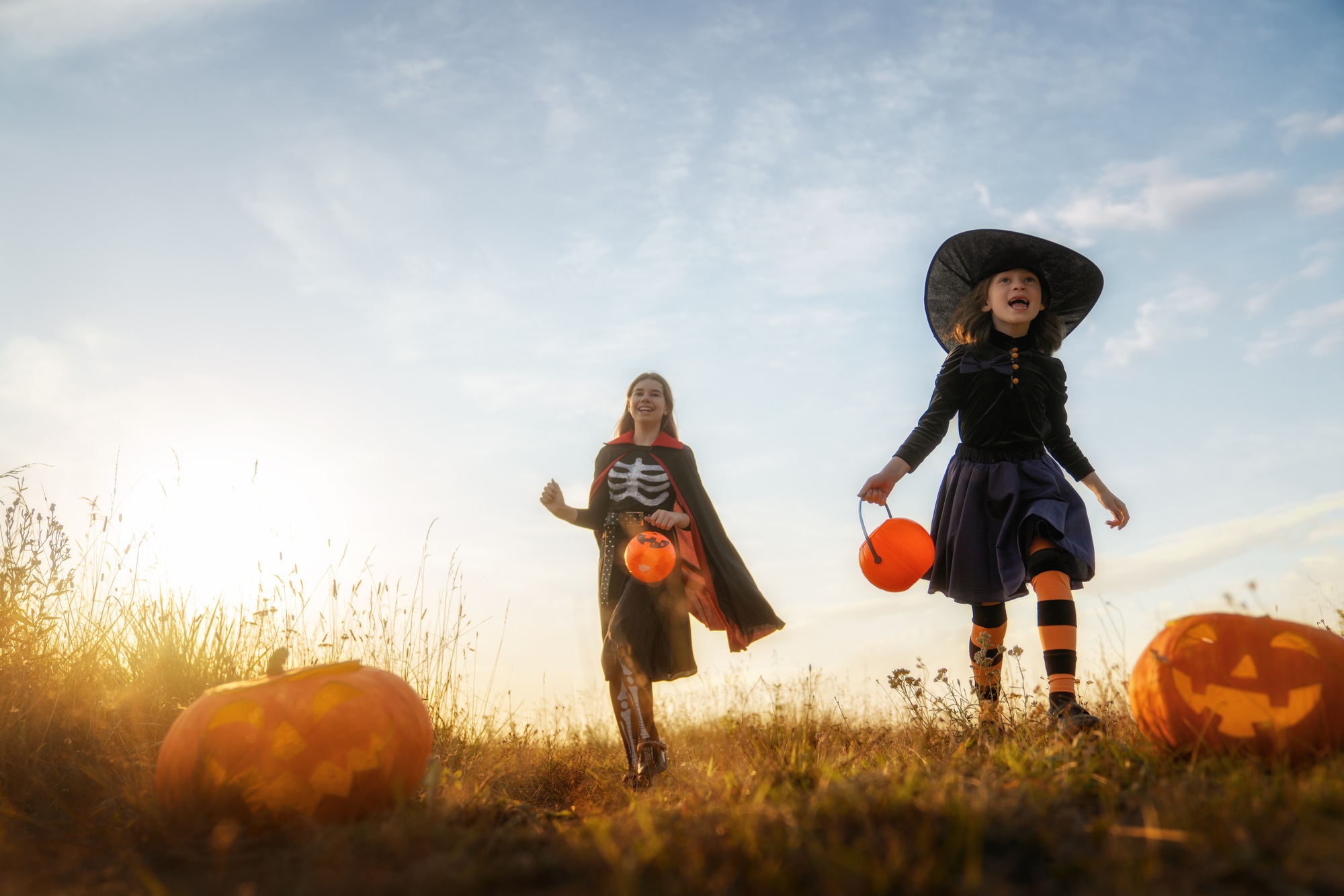 kids at Halloween