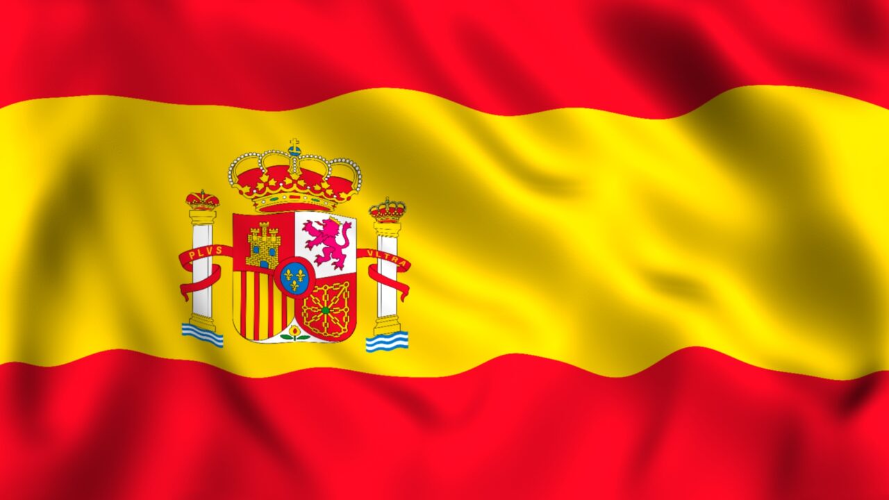 Spanish flag waving symbol of spain