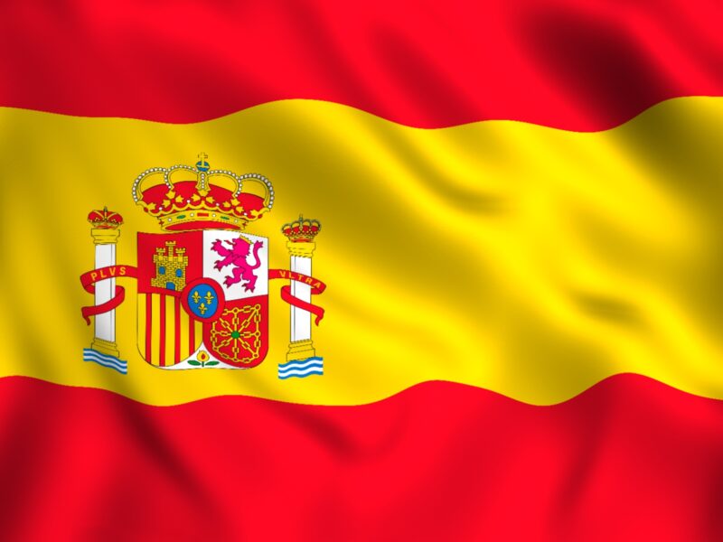 Spanish flag waving symbol of spain
