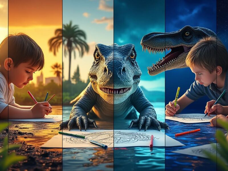 Comment le coloriage : Jurassic World Mosasaurus stimule l’imagination des enfants