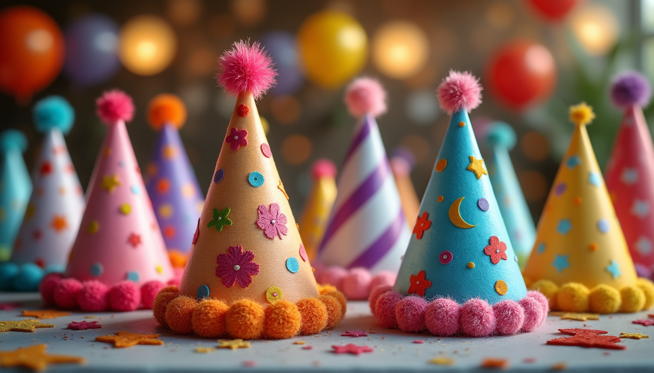 personnalisez des chapeaux d’anniversaire pointus pour enfants et rendez votre fête unique et mémorable ! offrez à chaque invité un accessoire personnalisé qui ajoutera une touche de magie et d’originalité à l’événement.