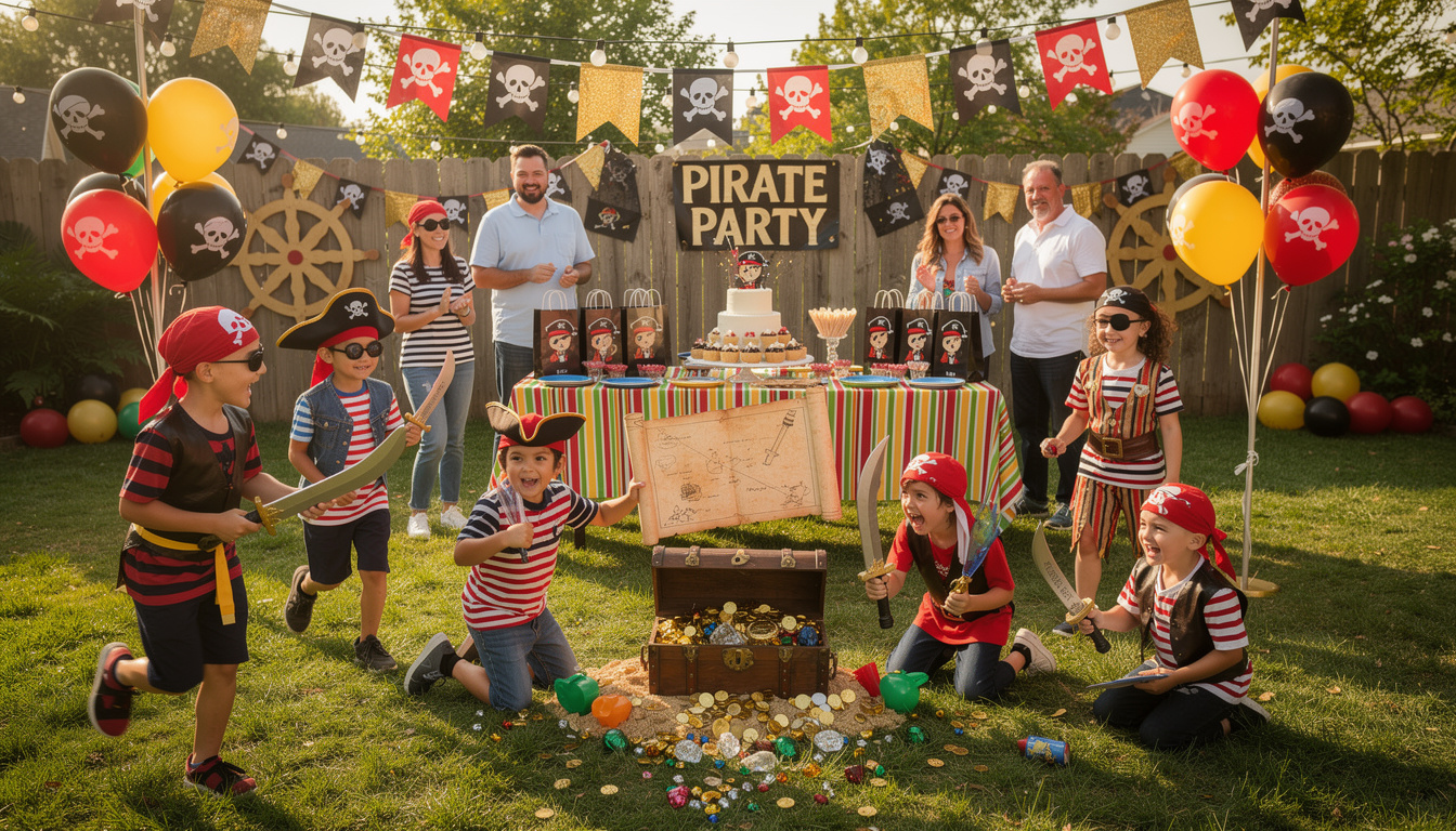 organisez un anniversaire inoubliable sur le thème des pirates des mers et créez des souvenirs mémorables pour votre enfant avec des activités ludiques et une ambiance immersive.