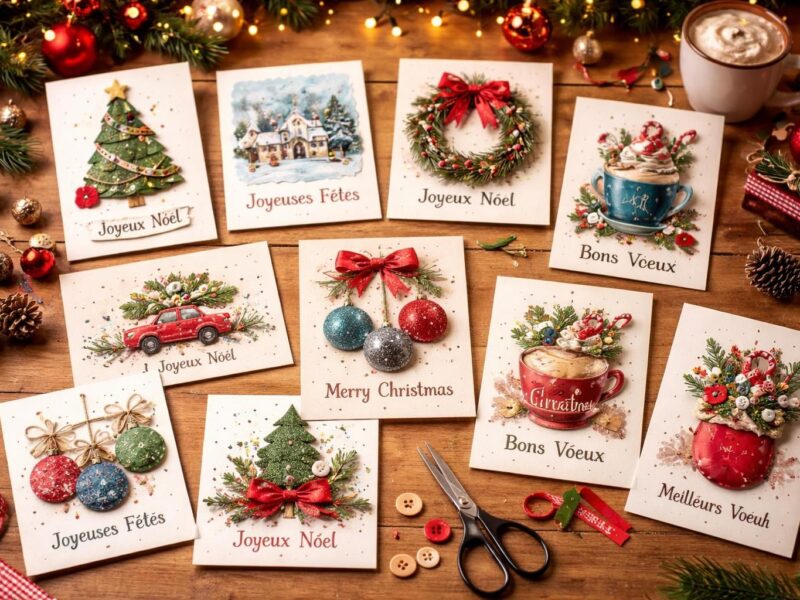10 idées de carte de Noël facile à faire fait main pour un Noël créatif et personnalisé