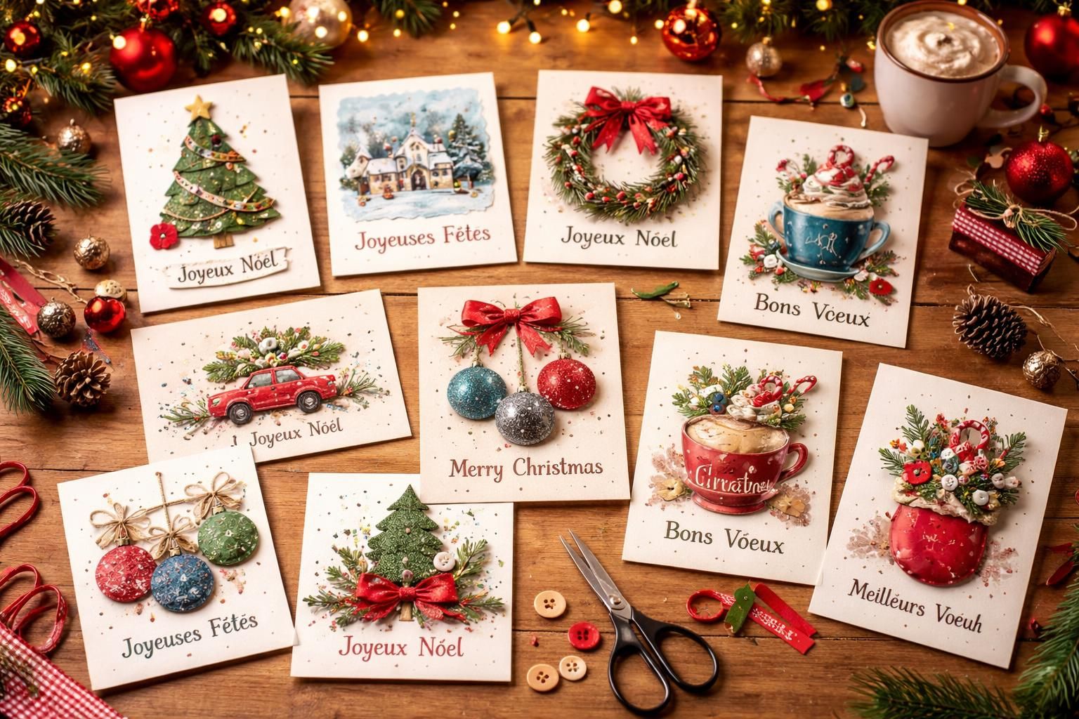 découvrez 10 idées faciles de cartes de noël faites main pour un noël créatif et personnalisé. inspirez-vous et créez des cartes uniques pour vos proches.