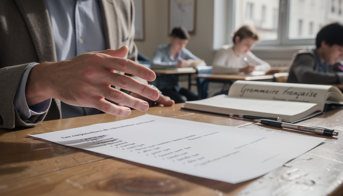découvrez une liste complète des conjonctions de subordination en français, accompagnée d'un pdf explicatif idéal pour les étudiants souhaitant maîtriser la grammaire française.