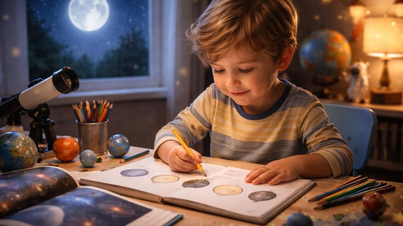 découvrez comment colorier la lune peut stimuler le développement cognitif des jeunes enfants en favorisant leur créativité, leur concentration et leur motricité fine.