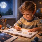 Avantages de la lune à colorier dans le développement cognitif des jeunes enfants