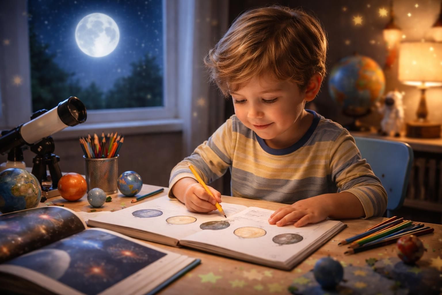 découvrez comment colorier la lune peut stimuler le développement cognitif des jeunes enfants en favorisant leur créativité, leur concentration et leur motricité fine.