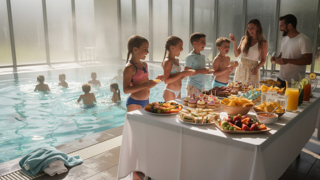 découvrez des recettes délicieuses et faciles à préparer pour rendre la fête de vos enfants à la piscine couverte inoubliable et savoureuse.