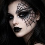 Toile d&rsquo;araignée maquillage Halloween : réaliser un look effrayant