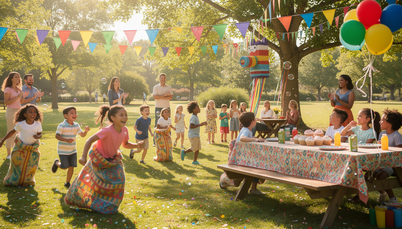 explorez notre sélection des meilleurs jeux en extérieur animés pour rendre les fêtes d'enfants inoubliables et pleines de joie.