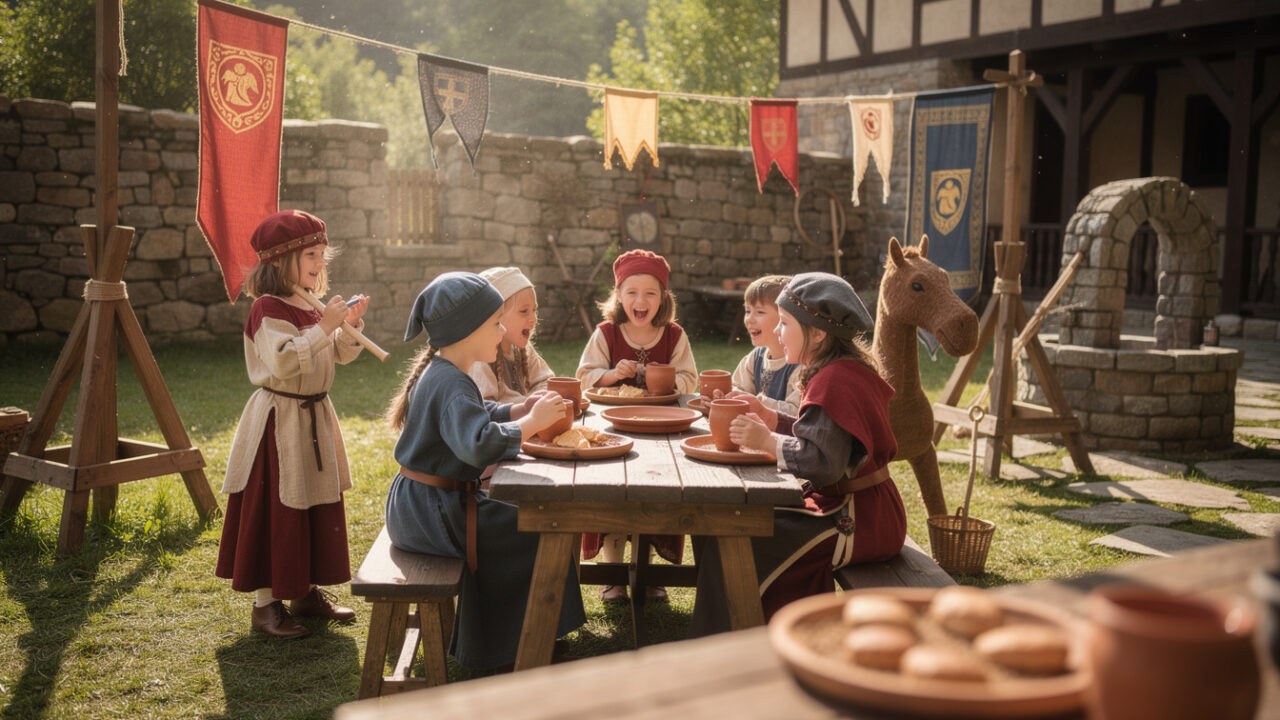 organisez une fête médiévale inoubliable pour enfants avec une ambiance magique, jeux, costumes et animations captivantes pour émerveiller vos amis.