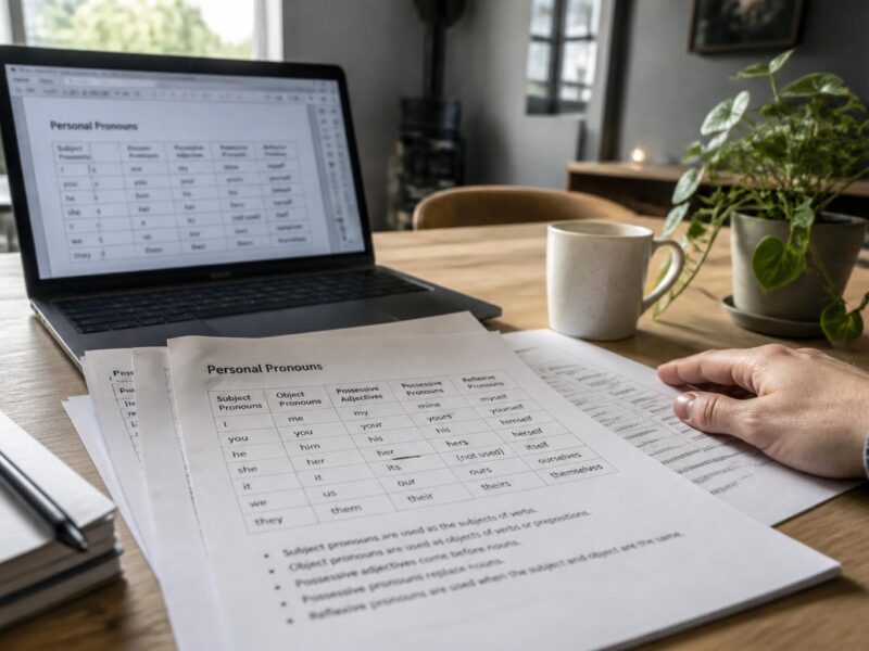 découvrez où télécharger les meilleurs exemples de pronoms personnels anglais en pdf pour faciliter votre apprentissage et améliorer votre maîtrise de l'anglais.