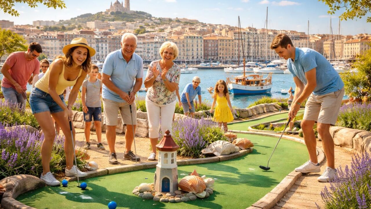 organisez un tournoi de mini golf à marseille et profitez d'un moment convivial entre amis et en famille dans un cadre ludique et amusant.