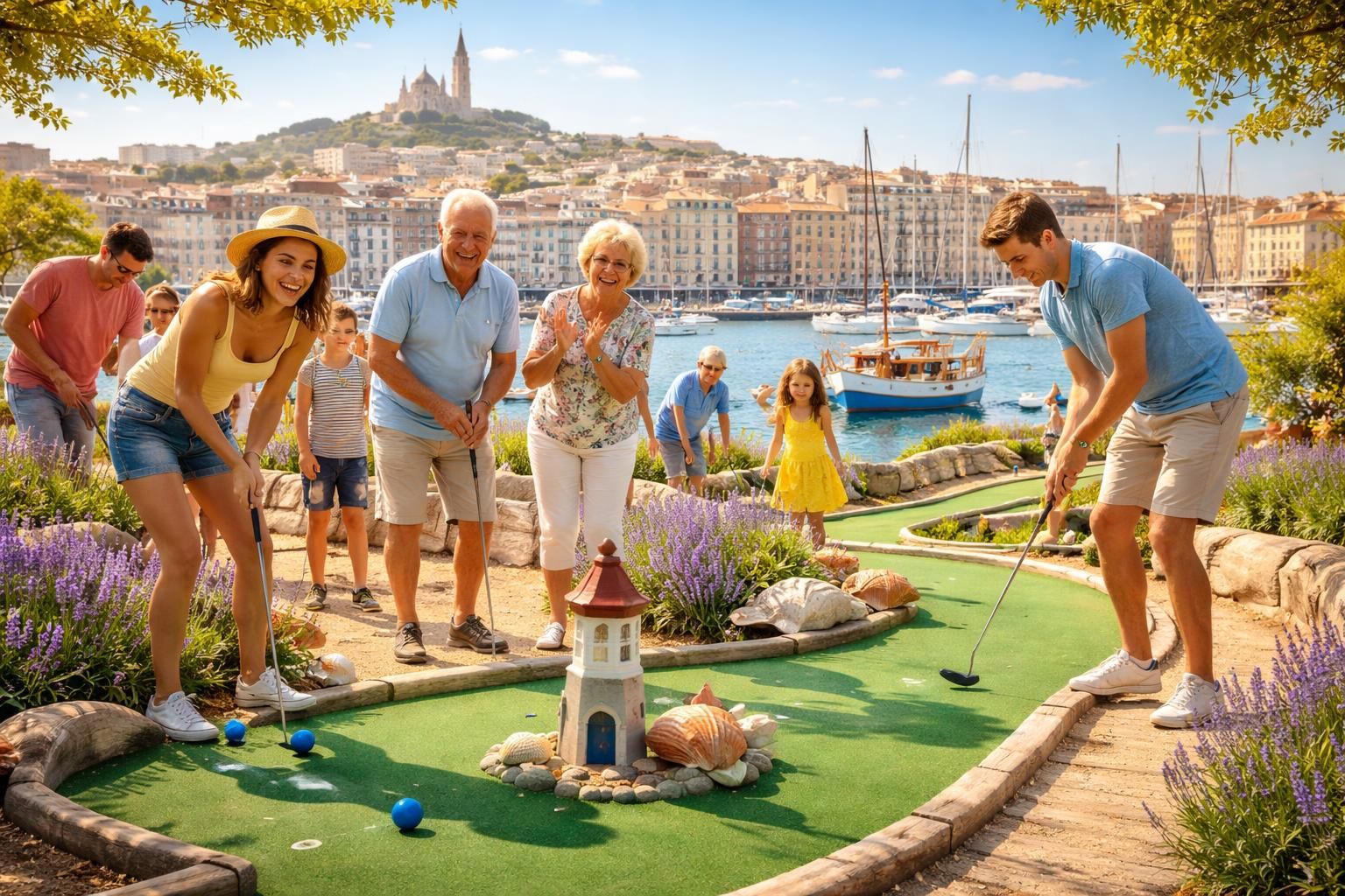organisez un tournoi de mini golf à marseille et profitez d'un moment convivial entre amis et en famille dans un cadre ludique et amusant.