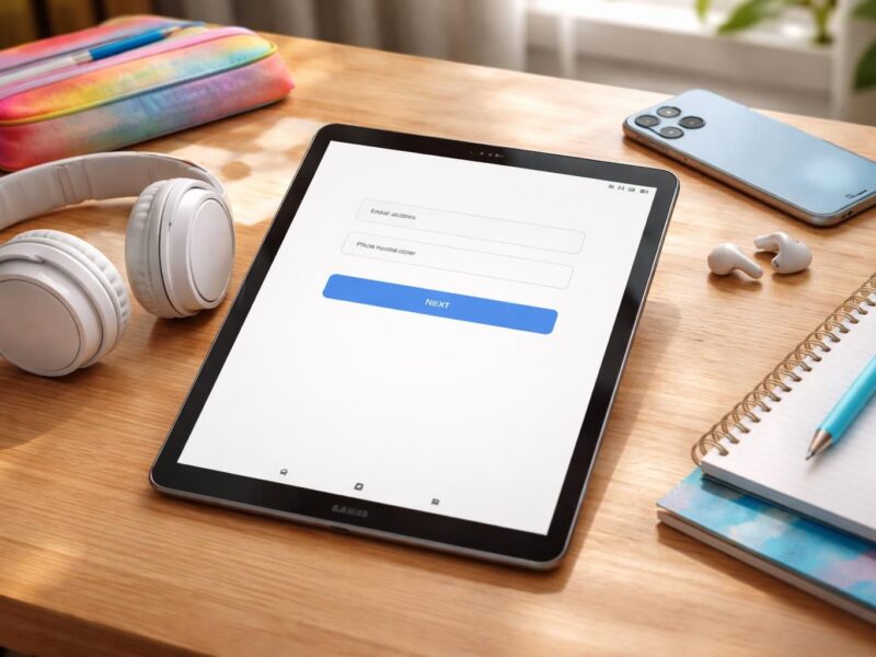 Tab A6 : config de récupération (mail, numéro) pour ados